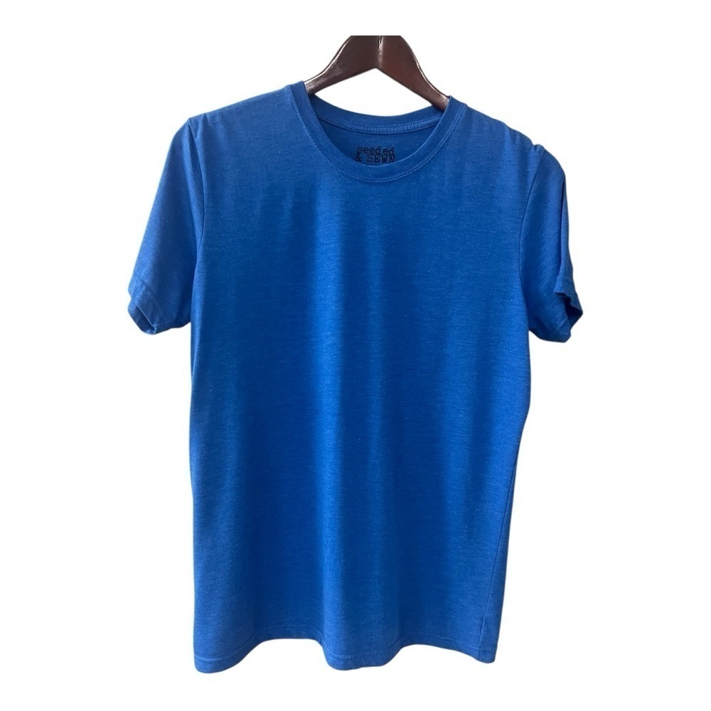 Seeded & Sewn Blue T Shirt Size M Men - Picture 2 of 8